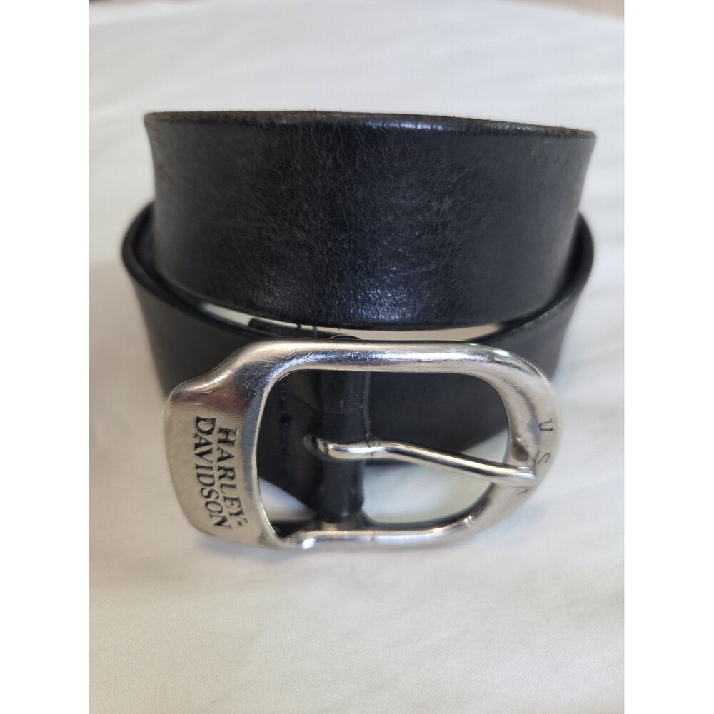Vintage Harley-Davidson Men’s Genuine Leather Biker Belt (Made in USA) size 36